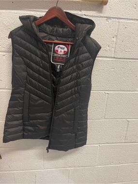 Pajar Black Quilted Hooded Insulated Vest